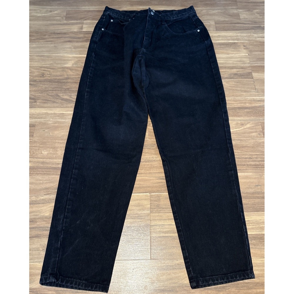 Venezia Jeans Womens 16 Tall Black Denim High Rise Straight Leg Pants LB5602